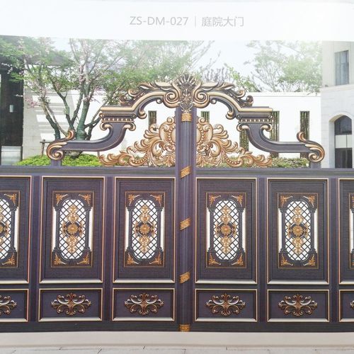 抖音短视频爆款铝艺大门别墅庭院门自建房不锈钢围栏大门红古铜门