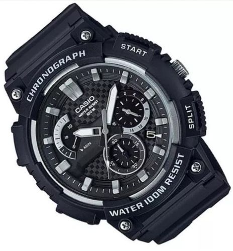 casio卡西欧手表男三眼树脂指针防水石英运动户外百搭mcw-200h-1a