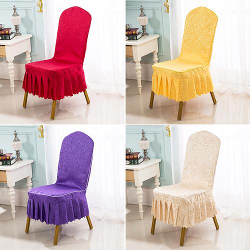 定制酒店椅套饭店椅子套宴会椅套婚宴婚庆餐椅套批发连体凳子套罩