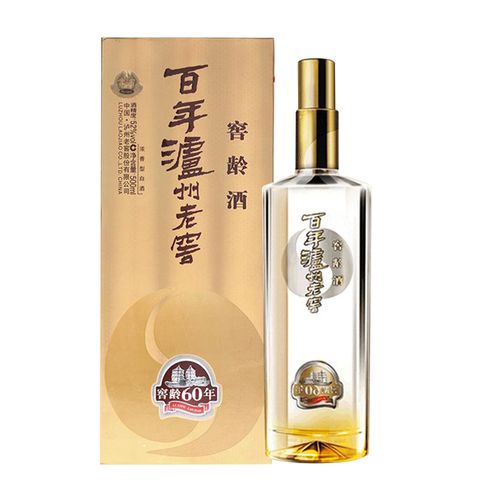 百年泸州老窖窖龄60年52度500ml*2瓶(含礼袋一支)