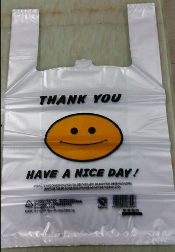 透明背心袋加厚食品袋塑料袋笑脸袋方便马甲袋超市购物袋批发定做