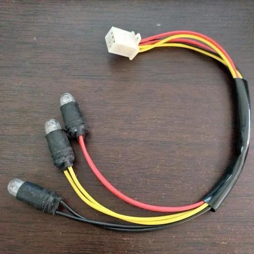 电动车电动三轮车尾灯线3灯6线刹车灯转向灯线插泡灯座