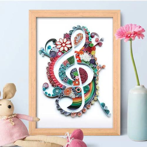 衍纸手工diy材料包衍纸手工套装衍纸画成品衍纸作品音符