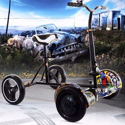 电动平衡车改装四轮车架成年w配件上班用高速版卡丁车可坐大人小