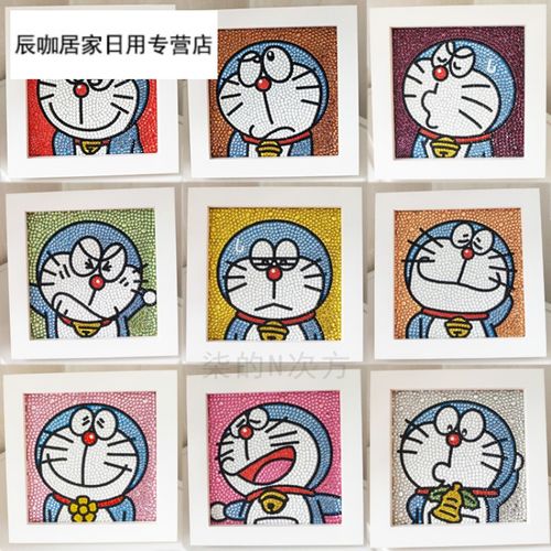 钻石绣2022款机器猫哆啦a梦钻石画卡通满钻儿童男女孩可爱叮当猫钻石