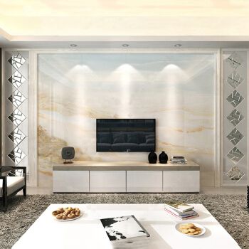 忆品良定制艺术玻璃电视背景墙拼镜边框装饰吊顶造型客厅灰茶镜磨砂