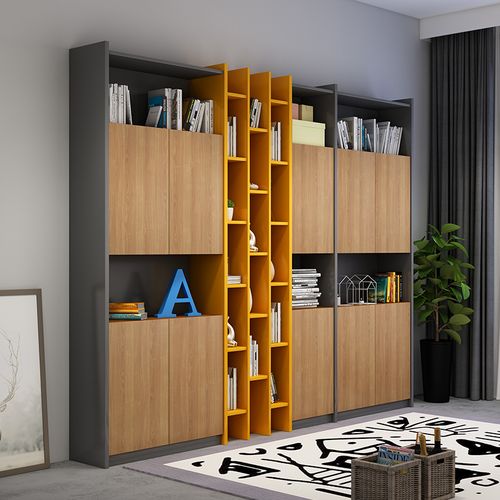 星尚人办公家具文件柜木质高柜办公室满墙书柜简约资料柜背景柜子