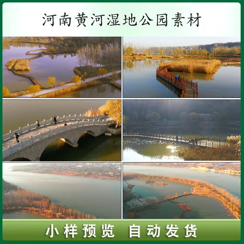 河南黄河湿地公园地标景点旅游航拍高清实拍剪辑视频素材
