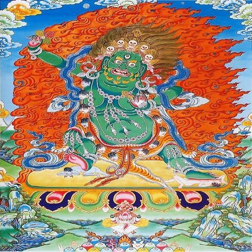 结缘摧破金刚多杰南炯佛菩萨护法画像密宗护法佛像图唐卡相片塑封