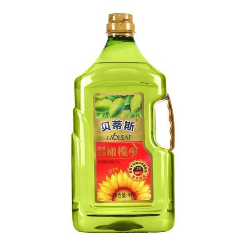 贝蒂斯橄榄葵花/亚麻籽/花生食用调和油4升特级初榨橄榄油含量12%