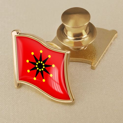 辛亥革命铁血十八星旗帜徽章世界各国国旗胸章金属襟章镀金胸针