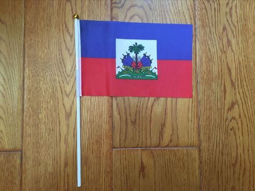 8号14*21cm海地国旗小国旗手挥旗手摇旗小旗子