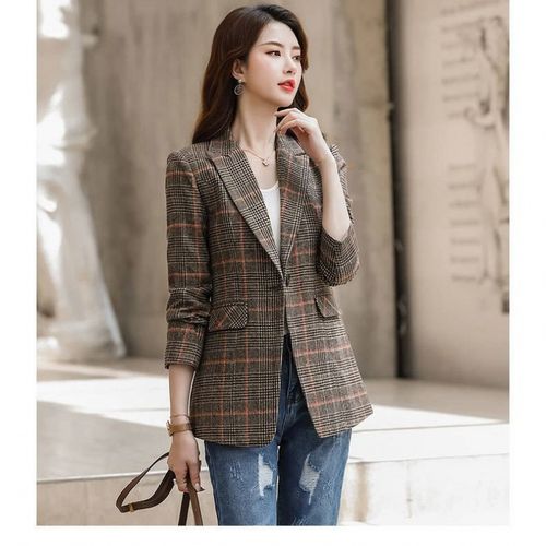 2021春秋装新款英伦修身欧货洋气休闲女装女式女士小西服职业工作服