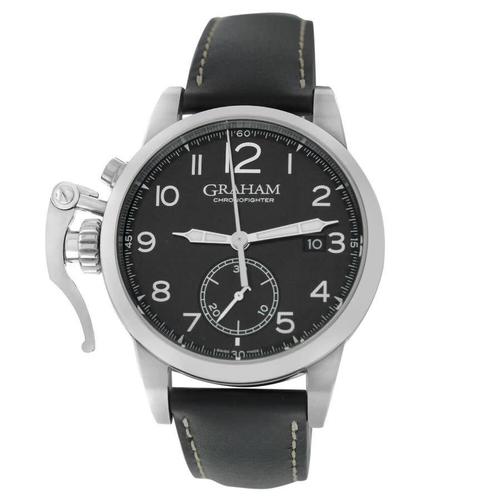 graham男款机械表|pre-owned chronofighter 1965 automatic black