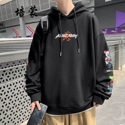 培蒙(peimeng)品牌轻奢连帽卫衣男春秋季潮牌宽松ins港风外套潮流百搭