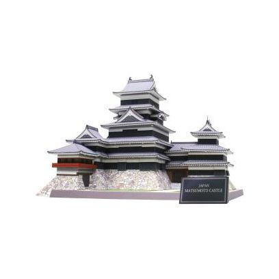 日本 松本城 世界著名建筑diy纸工艺模型桌面摆件