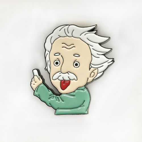 爱因斯坦胸针高考神数学原创意礼品可爱金属徽章男女潮个性装饰品