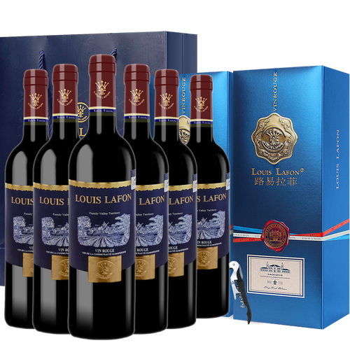 法国原瓶进口红酒 路易拉菲家族山谷领地干红葡萄酒750ml/瓶红酒6瓶