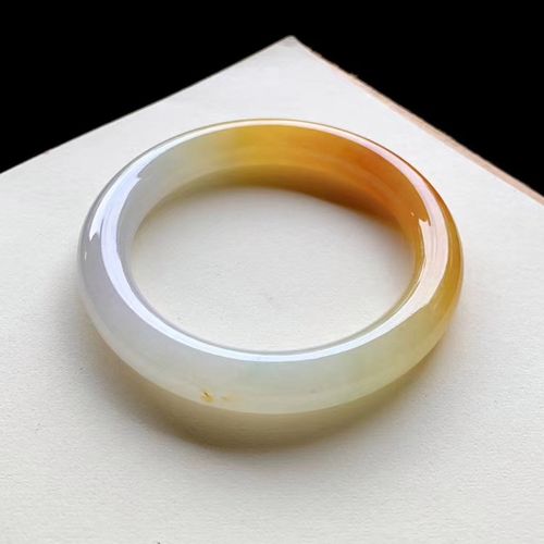 斯特克伦堡 黄翡翠手镯缅甸天.