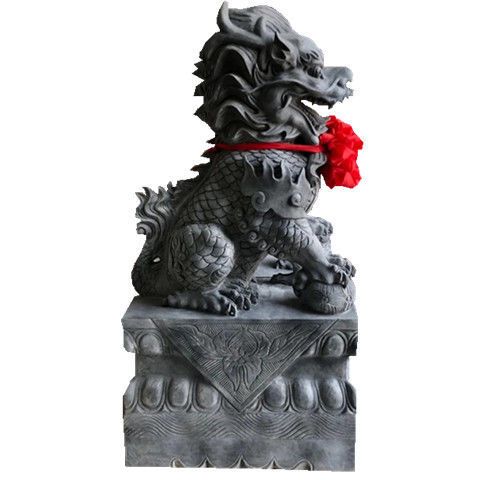 曲阳青石雕麒麟狮子,汉白玉公司风水看门镇宅招财辟邪雕塑