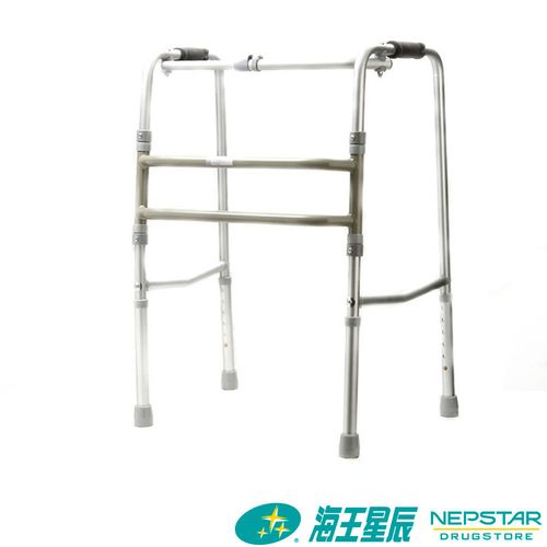 鱼跃yu730助行器可伸缩折叠老人孕妇四角助步器残疾人