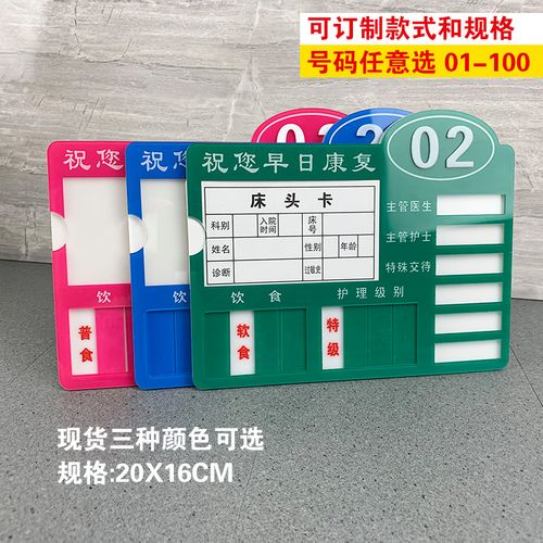 级别牌指示牌标识牌床头卡墙贴可定制医院床头牌护理标识牌护理标识