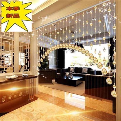 成品水晶珠链 i隔断客厅餐厅过a道 玄关珠帘m拱形门y帘半挂北欧装