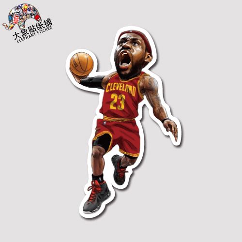 詹姆斯贴纸汽车nba贴纸篮球球星贴纸行李箱贴纸骑士队防水贴纸