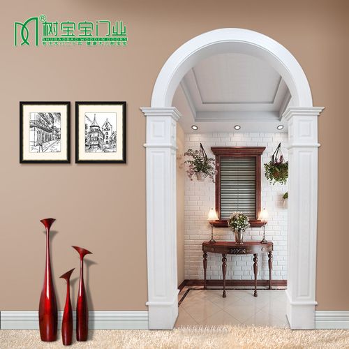 全屋定制门套窗套欧式白色造型垭口线弧形拱形圆形异形阳台罗马柱