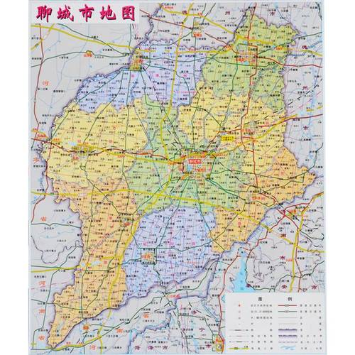 【官方】2018全新版聊城市全景图聊城市地图约1.2*0.