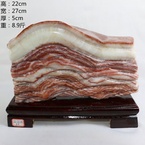 朗郡 天然猪肉石彩霞石奇石摆件观赏石头五花肉原石装饰摆件