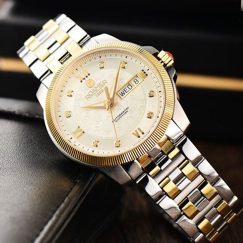 瑞士罗马表roamer进口全自动机械表男士钻石刻度 100米防水 庆典