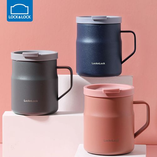 乐扣乐扣保温杯办公室不锈钢水杯学生儿童泡茶杯男女简约马克杯子