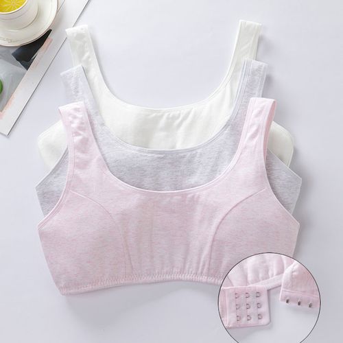 纯棉少女文胸小背心女孩青春发育期内衣高中初中学生女儿童防凸点