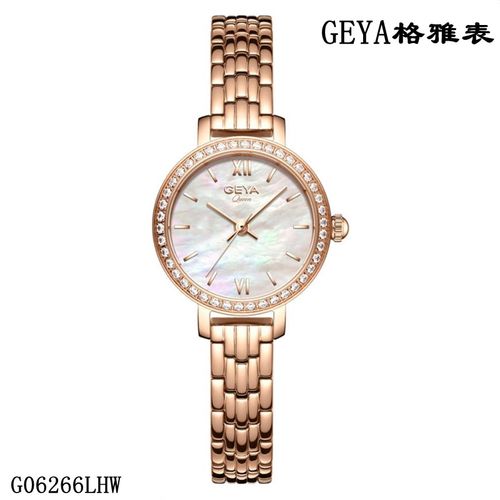 专柜同款geya/格雅女士手表 石英表女表小表盘g06266lhw新品6266