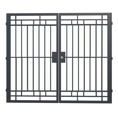 大门入户门农村户外别墅庭院大门防锈大铁门百叶门定制单双开围墙栅栏