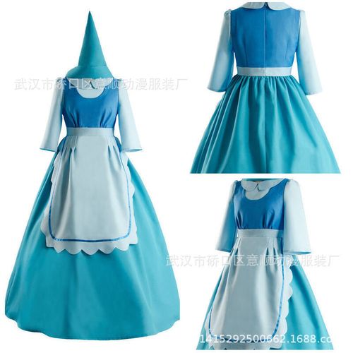 电影灰姑娘鼠标perla连衣裙成人礼服角色扮演服装