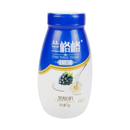 兰格格黑酸奶风味发酵乳1kg/瓶