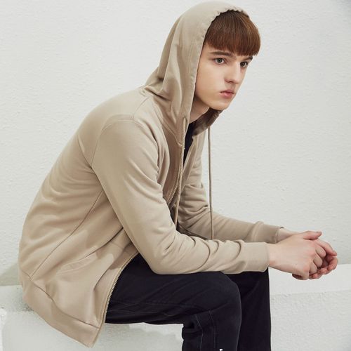 美特斯邦威卫衣男秋季新款开衫卫衣潮流简约休闲纯色学生男士外套