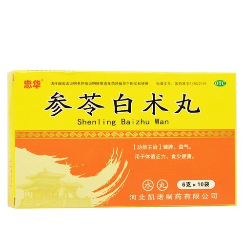忠华 参苓白术丸 6g*10袋/盒(每100粒重6g)健脾益气食少便溏