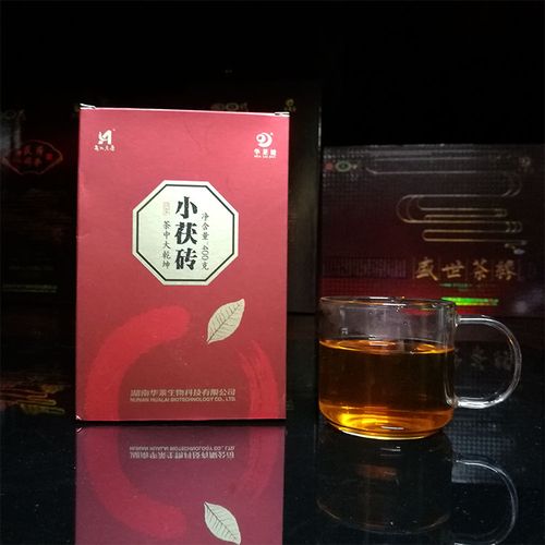 安化黑茶正宗华莱健湖南黑茶安华黑茶金花茶叶正品小茯砖茶400g