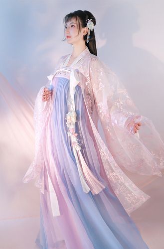 出租春樱汉服超仙粉色女齐胸襦裙整套古典拍照摄影毕业演出古装