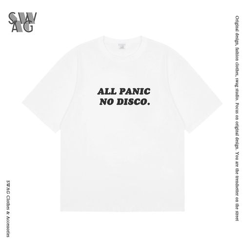 all panic no disco 嘻哈hiphop街舞bboy宽松美式纯棉跳舞短袖t恤