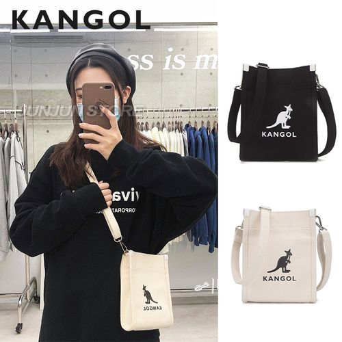 韩国kangol袋鼠3121休闲帆布手提托特包单肩斜挎包方形森系文艺