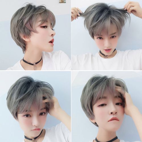 黛秀假发女短发造型cos挑染bobo头帅气个性网红自然短