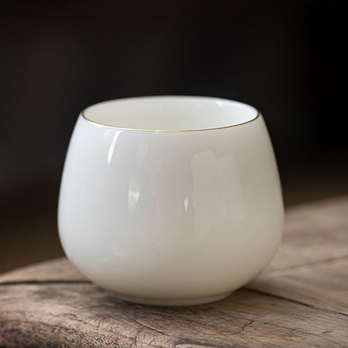 羊脂玉德化白瓷主人杯单杯陶瓷功夫茶具单个男女主人茶杯功夫茶杯