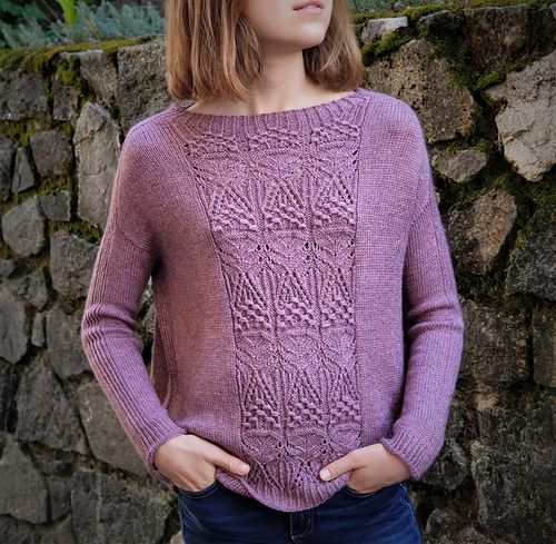 木卫五  马鞍肩自带袖毛衣中文编织图解  拍下请备注邮箱