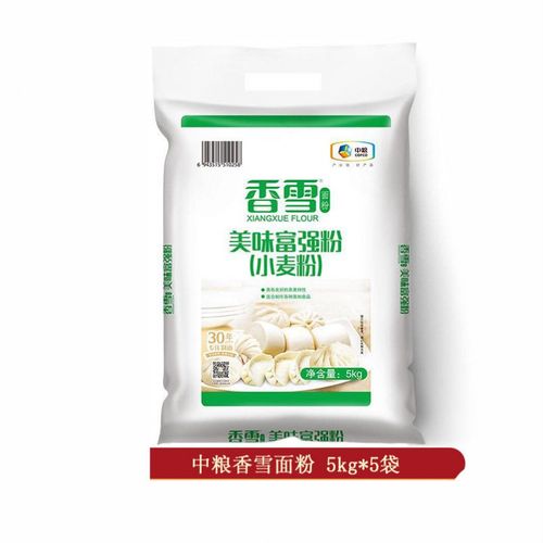 50斤中粮香雪面粉5kg*5袋 中筋美味富强小麦粉馒头包子饼