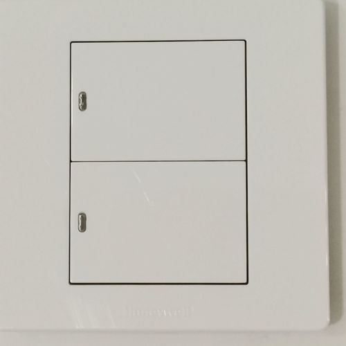 霍尼韦尔 hd典雅白色二位/双开单控开关面板 500强品牌