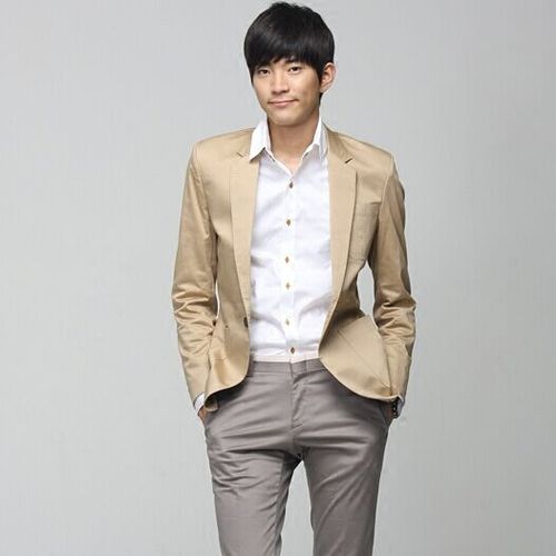 韩国代购正品时尚气质中年绅士商务潮男男士衣服修身